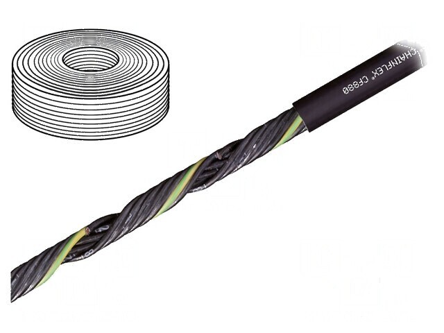 Cablu de control chainflex&reg; CF880 25G 0,5mm2 PVC negru