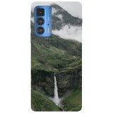 Husa compatibila cu Motorola Edge 20 Lite model Green Waterfall, Silicon, TPU, Viceversa, Transparent, Carcasa