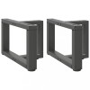 VidaXL Picioare pentru măsuță de cafea &icirc;n formă de T, 2 buc., antracit, 40x25x(30-31) cm, oțel 4013006