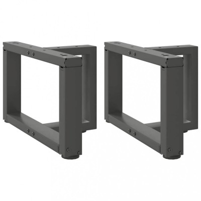 vidaXL Picioare pentru măsuță de cafea &amp;icirc;n formă de T, 2 buc., antracit, 40x25x(30-31) cm, oțel foto