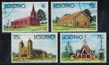 LESOTHO 1980 - Arhitectura, Catedrale / serie completa