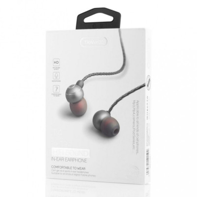 Casti Tranyoo, T4, In-Ear Headphone, 1.2m, Grey, Jack 3.5 mm foto