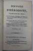 HISTOIRE D &#039; HERODOTE , TRADUITE DU GREC , TOME II , 1802