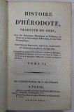 HISTOIRE D &#039; HERODOTE , TRADUITE DU GREC , TOME II , 1802