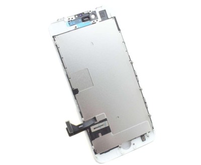 Display iPhone 8 LCD Alb Complet Cu Tablita Metalica Si Conector Amprenta foto
