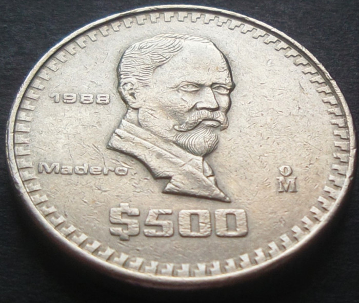 Moneda exotica 500 PESOS - MEXIC, anul 1988 *cod 3427 B