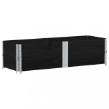 Cumpara ieftin Jardiniera de gradina, negru, 150x50 cm, lemn masiv pin