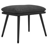 Cumpara ieftin Taburet, gri inchis, 45x29,5x35 cm, textil &amp; piele ecologica