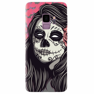 Husa silicon pentru Samsung S9, Mexican Girl Skull foto