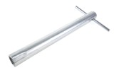 Cheie tubulara pentru bujii auto 21 mm, lungime 28 cm, pentru desurubare si insurubare manuala a bujiilor, AMiO 02417, cheie tip teava