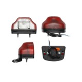 Lampa auto BestAutoVest pentru numar 12/24V partea Dreapta/ Stanga cu LED 95x60x65mm carcasa rosie , 1 buc., Rapid