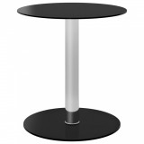 Gossi masa de cafea, negru, 40 cm, sticla securizata