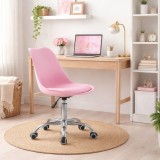 Cumpara ieftin Scaun birou rotativ Leobert Artool Alba, roz, PP, metal, ergonomic, reglabil 82.5-91.5 cm, 120 kg