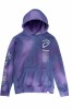 Hanorac cu gluga unisex Twitch, din bumbac 100%, cu efect tie-dye, regular fit, buzunar central, culoare mov, marimea 2XL Mov 2XL INTL