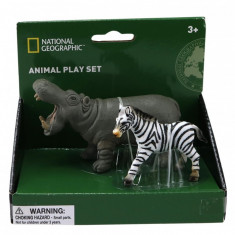 Set 2 figurine - Hipopotam si Zebra foto