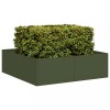 VidaXL Jardinieră verde măsline 100x100x30 cm oțel