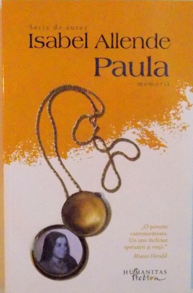 PAULA, MEMORII de ISABEL ALLENDE, 2018