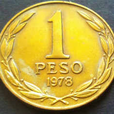 Moneda exotica 1 PESO - CHILE, anul 1978 * cod 3446 A