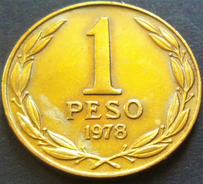 Moneda exotica 1 PESO - CHILE, anul 1978 * cod 3446 A foto