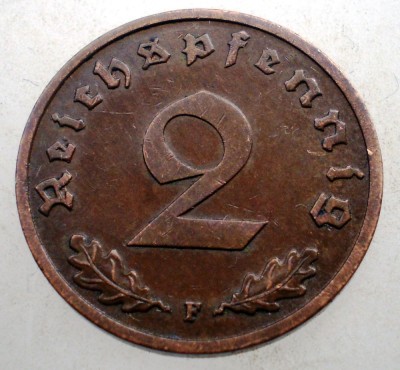 2.919 GERMANIA 2 REICHSPFENNIG 1939 F foto