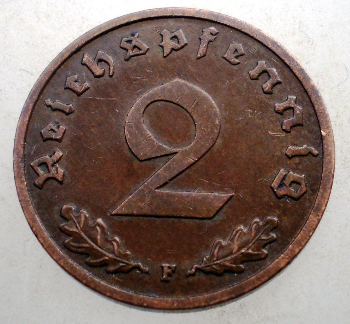 2.919 GERMANIA 2 REICHSPFENNIG 1939 F