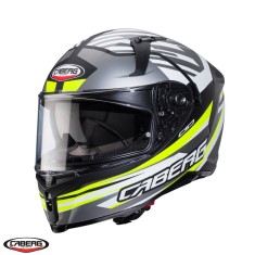 Casca integrala pentru scuter - motocicleta Caberg model Avalon X SV Kira L6 negru/gri/galben fluor mat Pinlock ready M (57/58cm)