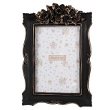 Cumpara ieftin Rama foto masa, perete polirasina neagra aurie 15x3x22 cm, 10x15 cm