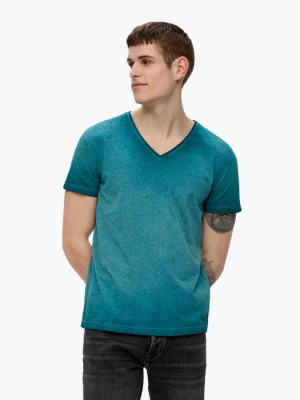 Tricou barbati cu anchior si croiala Regular fit verde petrol S, Verde petrol, S INTL, S (Z200: SIZE (3XSL --&amp;gt;5XL)) foto