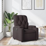 vidaXL Fotoliu rabatabil, maro &icirc;nchis, material textil