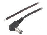 Cablu DC 5,5x2,1 mm Negru 2m, Bq Cable