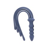 Plug anal cu bici TABOOM - Whip &amp; Plug, din silicon, albastru