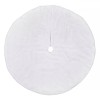 Fustă Decorativă Brad, Blană Artificială, Alb, Diametru 90cm, Prindere Bandă cu Scai, Oem