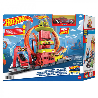 HOT WHEELS STATIA DE POMPIERI SUPER LOOP SuperHeroes ToysZone foto