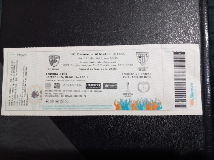 Bilet Dinamo - Athletic Bilbao