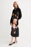 Answear Lab rochie culoarea negru, midi, evazată