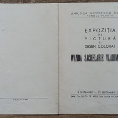 Expozitia de pictura si desen colorat Wanda Sachelarie Vladimirescu 1957