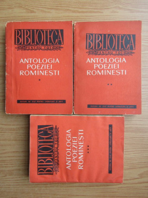 Tudor Arghezi - Antologia poeziei romanesti 3 volume foto