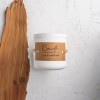 Lumanare handmade din ceara naturala de soia 100%, aroma Lemn de santal exotic, Recipient ceramic alb, 150 g