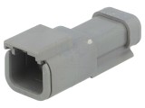 Conector cablu-cablu DTM mufă tată 2 pini gri IP68