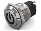 Comutator anti-vandalism rotund SPDT, ON-(ON), &Oslash;19 mm