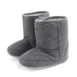 Cizmulite imblanite gri pentru bebelusi (Marime Disponibila: 6-9 luni (Marimea