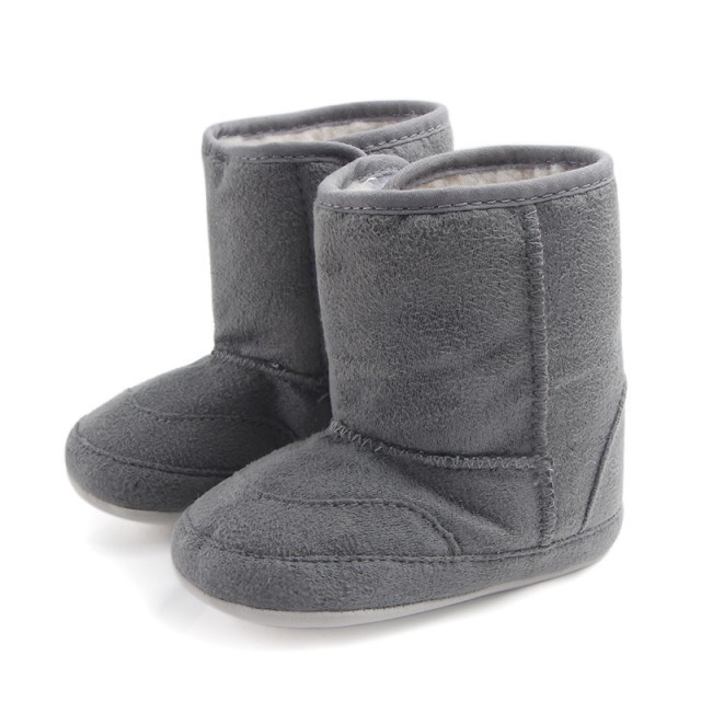Cizmulite imblanite gri pentru bebelusi (Marime Disponibila: 9-12 luni (Marimea