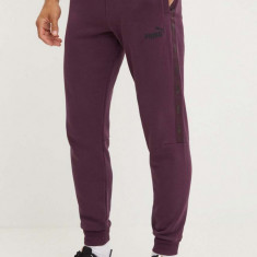 Puma pantaloni de trening barbati, culoarea violet, cu imprimeu