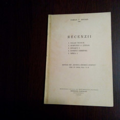 RECENZII - Balan Teodor, Ionascu I. - Damian P. Bogdan (autograf) - 1935, 16 p.
