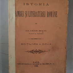 ISTORIA LIMBEI SI LITERATUREI ROMANE - ARON DENSUSIANU - IASI, 1894