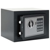 Seif electronic Gri &icirc;nchis 23x17x17 cm Oțel
