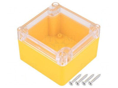 Carcasă Universală ABS Galbenă cu Garnitură 80x82x55mm foto