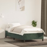VidaXL Cadru de pat fără saltea, verde &icirc;nchis, 90x190 cm, catifea 347297