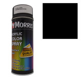Cumpara ieftin Spray vopsea negru, RAL 9005, semi mat, Morris, 400 ml, acrilica, cu uscare rapida, pentru suprafete din lemn, metal, aluminiu, sticla, piatra si dife