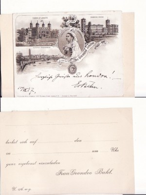 Londra, Anglia -1897-litografie-Jubileul Reginei Victoria-Regalitate foto